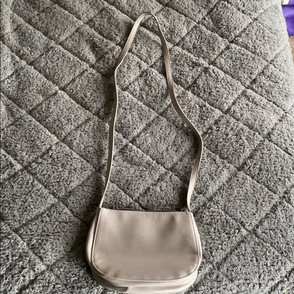 grey crossbody purse
